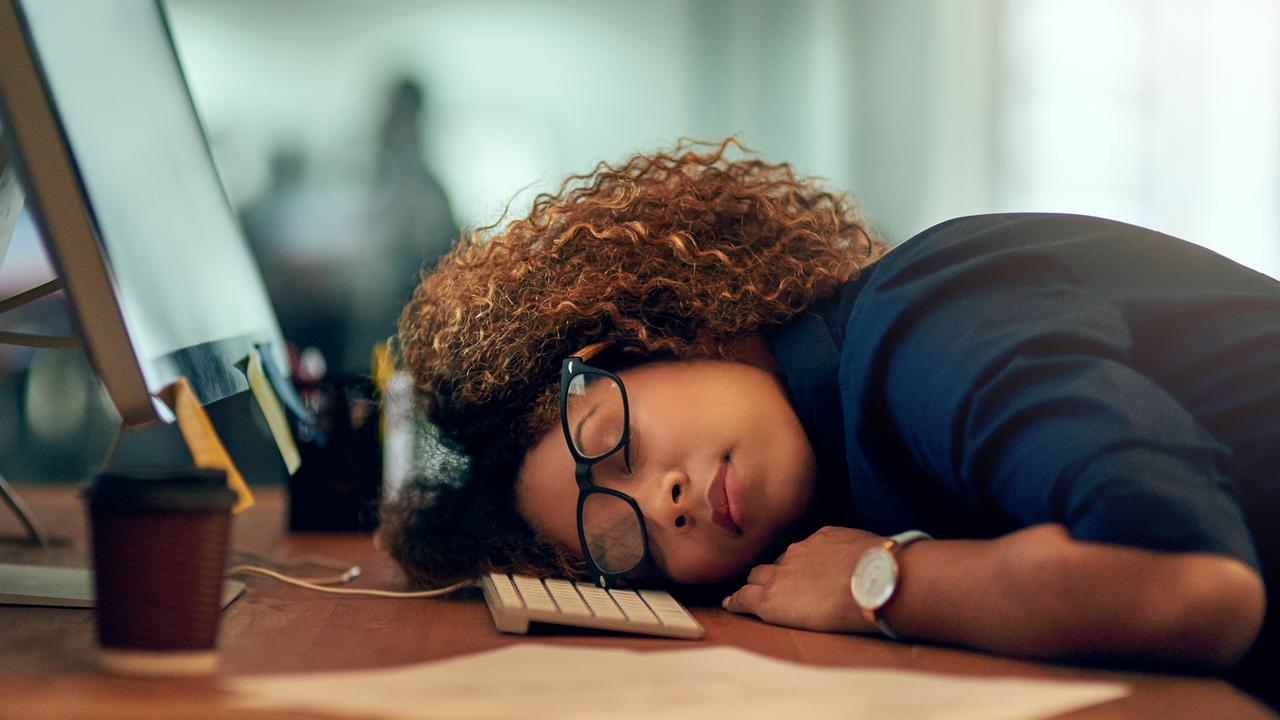 Aussies are exhausted after working from home blurred life and the workplace. Picture: iStock