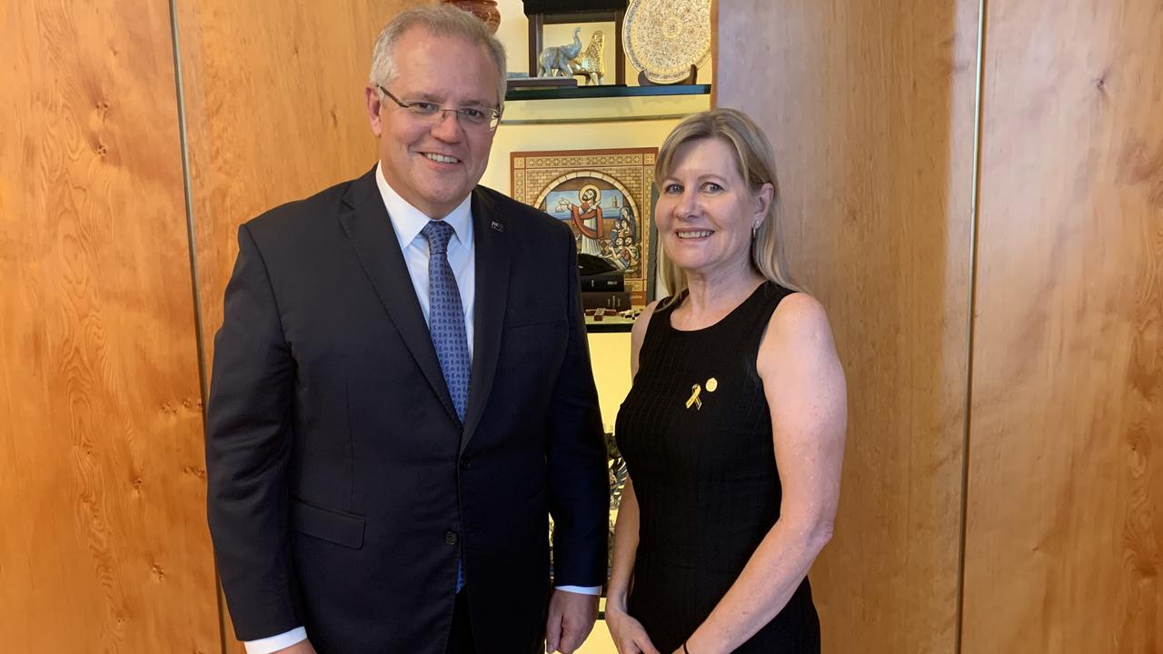 Julie Anne Finney meeting with Prime Minister Scott Morrison in Canberra today.