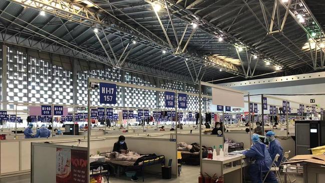 Inside the Shanghai International Expo Center.