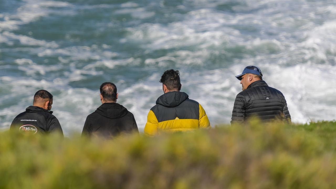 Family at the scene on Tuesday. Picture: NewsWire / Roy VanDerVegt