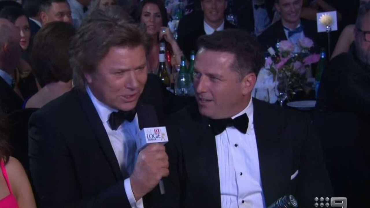 Richard Wilkins stops by Karl Stefanovic’s table.