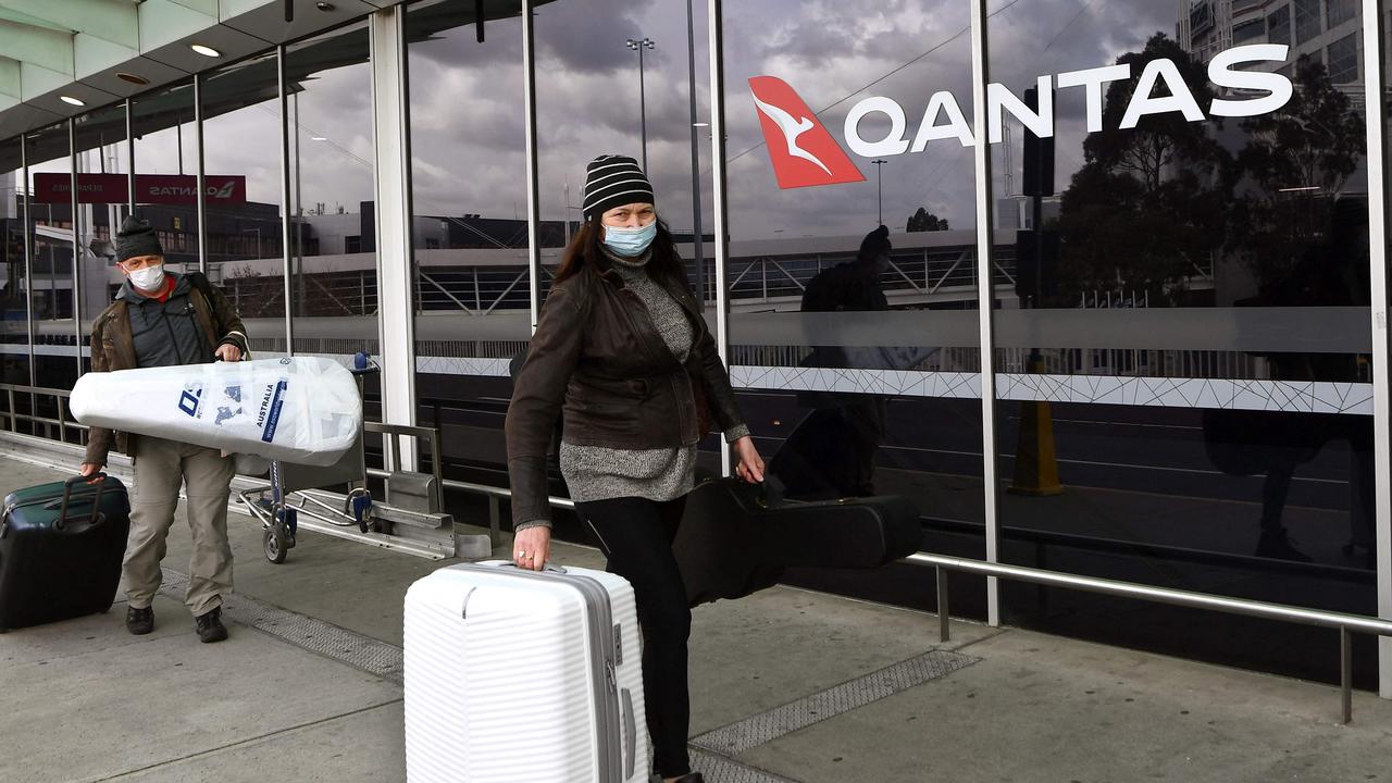 Qantas CEO Alan Joyce hasn’t indicated if domestic travellers will also be required to be vaccinated should they wish to fly with the airline. Picture: William West/AFP