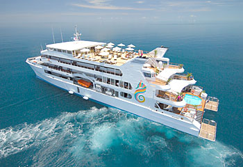 Sea ease ... the 32-cabin catamaran Fantasea Ammari cruises the Whitsundays and Great Barrier Reef in style.