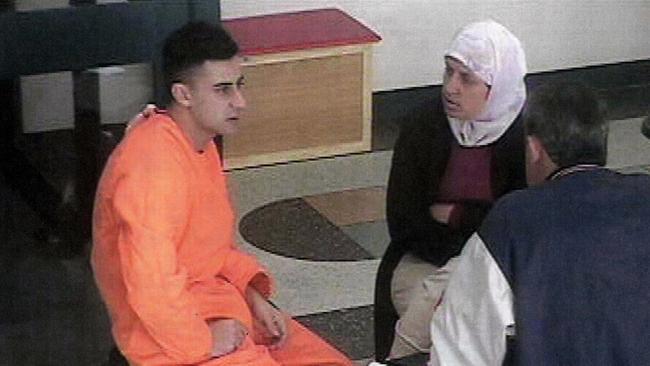 Skaf meets with his mother in prison. Picture: Department of Corrective Services.