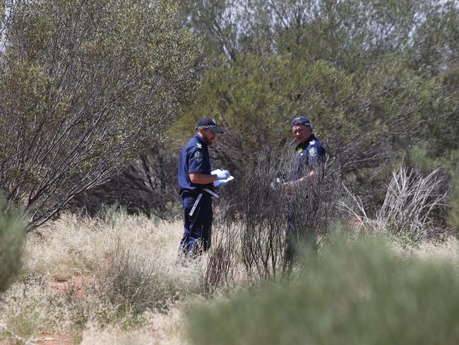 A desperate search through the outback began after Gayle Woodford was abducted. Picture Simon Cross