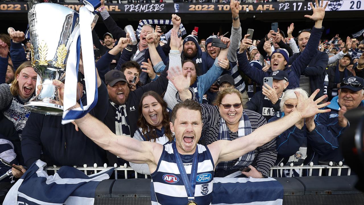 Geelong remains the oldest list in the AFL. (Photo by Daniel Pockett/AFL Photos/via Getty Images)