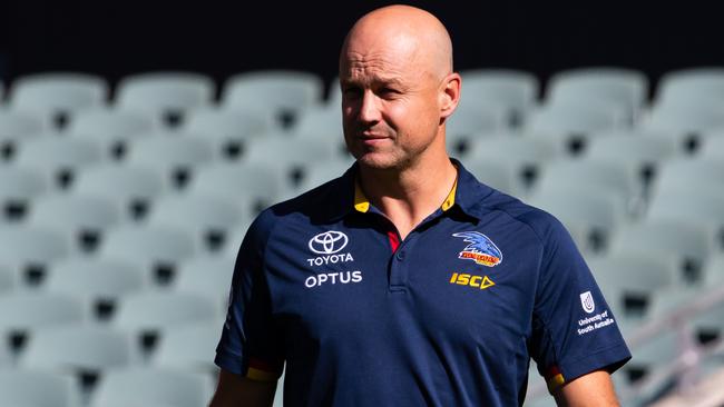 Adelaide Crows senior coach Matthew Nicks defended his club for waiting a week to publicly disclose forward Tyson Stengle's drink driving offence. Picture: Daniel Kalisz/Getty Images