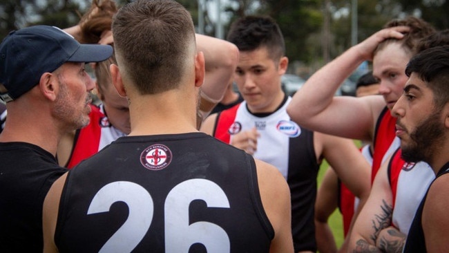 North Sunshine coach Ange Messina calls the shots. Picture: North Sunshine FC