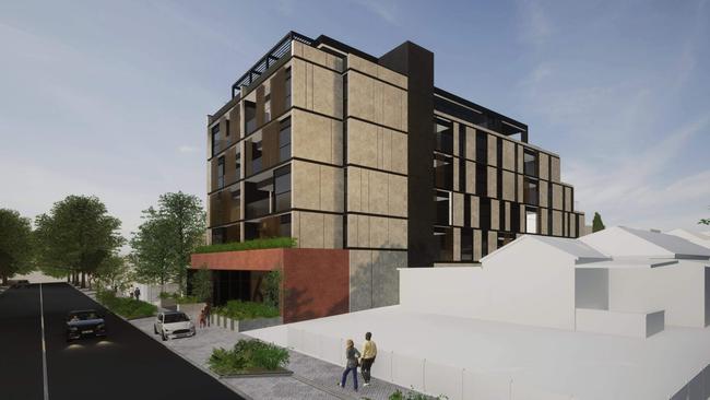 Artist impressions for an apartment block proposed for Churchill Rd, in Prospect. Picture: Dash Architects