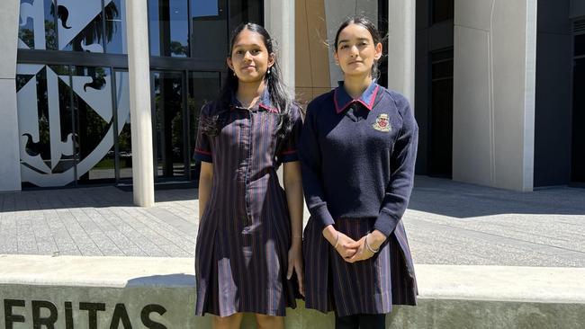 Shiuli Fernando and Ashmeet Kaur from Our Lady of the Sacred Heart College, at the Blackfriars campus. Picture: Supplied