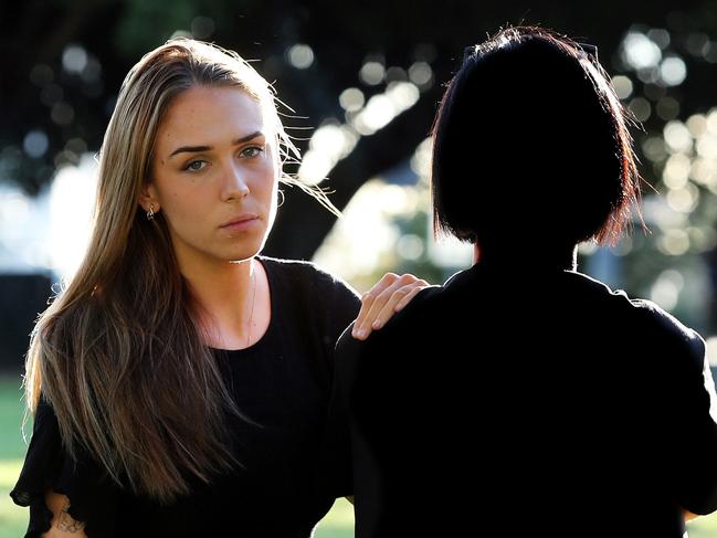 SUNDAY TELEGRAPH - Pictured are Rape survivors Holly Leppard and Jane (Not real name and not to be identified). Picture: Tim Hunter.