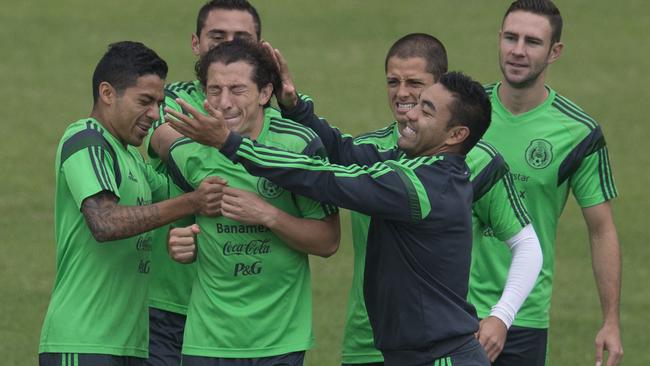 The Mexico squad are showing little signs of nerves.