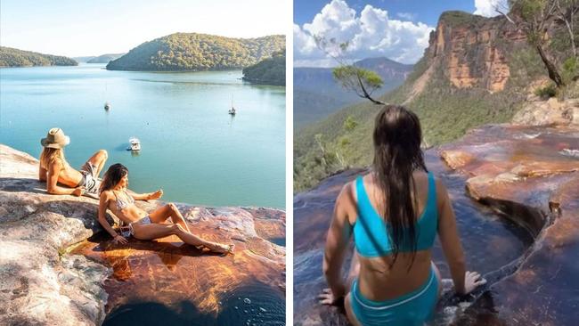 Sydney has more cliff top bathtubs than you could ever hope to perch your butt at in one summer alone. Left image: @thegreenertwo, right: @bluemtns_explore.