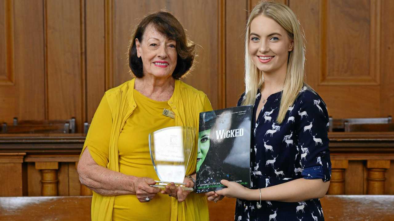 STARS OF STAGE: Ipswich Musical Theatre Company artistic director Brenda Ryan and performer Annabelle Harbison. Picture: David Nielsen