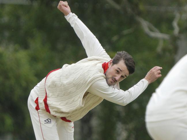 VSDCA cricket: Brunswick v Preston. Preston bowler Kyle Walsh. Picture: Valeriu Campan