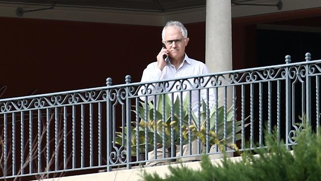 Prime Minister Malcolm Turnbull at his home in Point Piper. Picture: Tim Hunter.