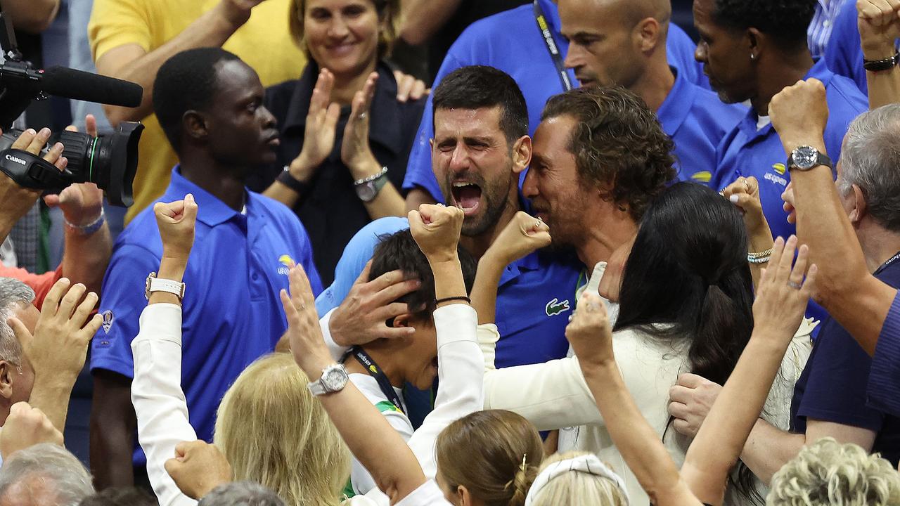 New York, USA. 10th Sep, 2023. Justin Timberlake arrives at the Men's  Singles Title match between Novak Djokovic and Daniil Medvedev during the  2023 US Open at the USTA Billie Jean King