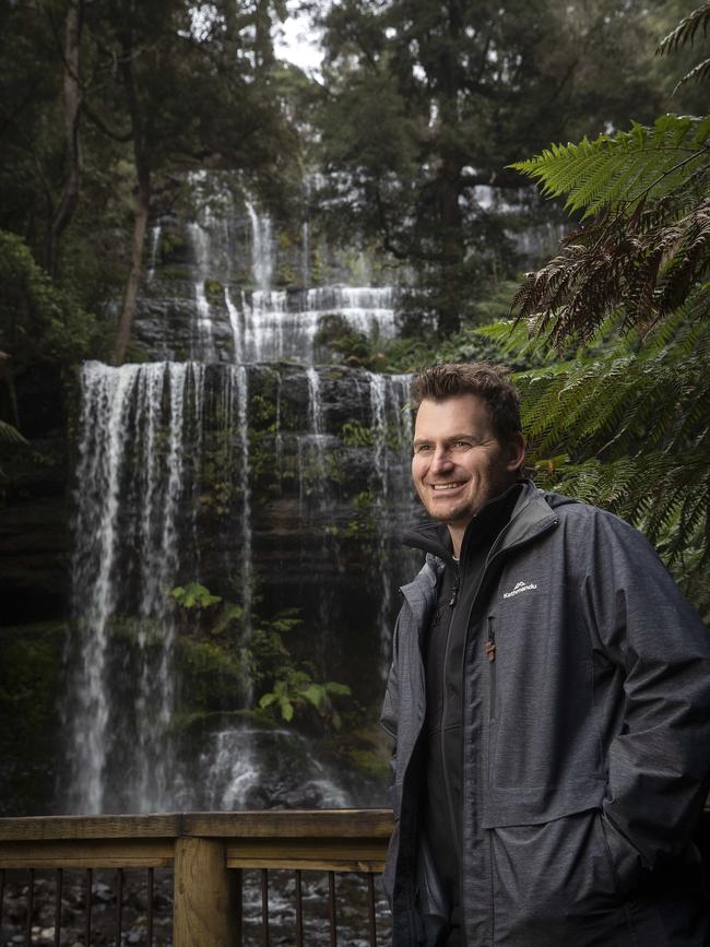 Tourism Industry Council of Tasmania chief executive Luke Martin at Russell Falls, Mt Field National Park. Picture: Chris Kidd