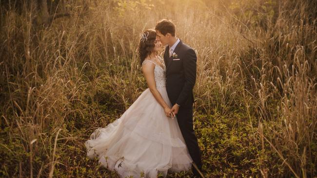 Mel and Aaron Barber chose the perfect time of day for their intimate photography session. Picture: Perspectives Photography