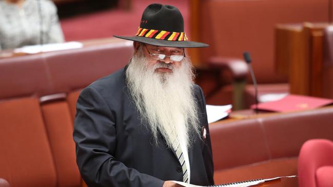 Senator Patrick Dodson described Mr Abbott’s track record on Aboriginal issues as “ignorant, hopeless and frankly offensive” Picture: Gary Ramage