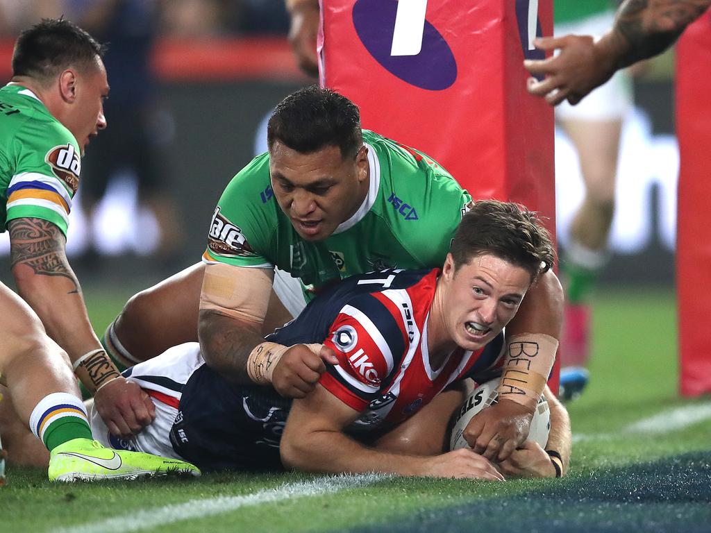 Roosters' Sam Verrills scored the first try of the Grand Final.