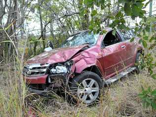 The driver of a Great Wall x240 4WD , which crashed on Glastonbury Rd Saturday night has been charged with drink driving. Picture: Frances Klein