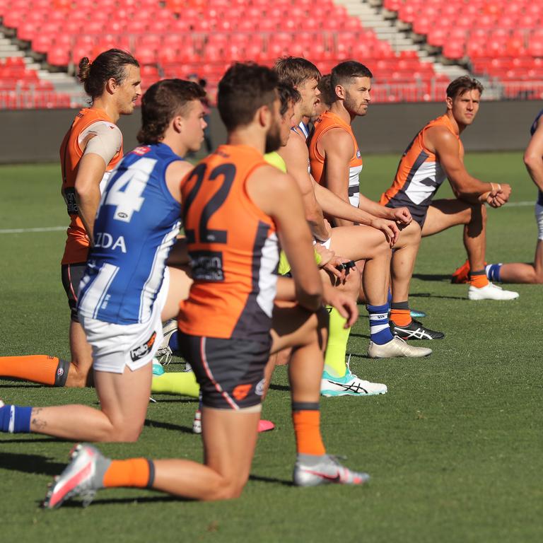 The Giants and Kangaroos. (Photo by Matt King/AFL Photos/Getty Images)