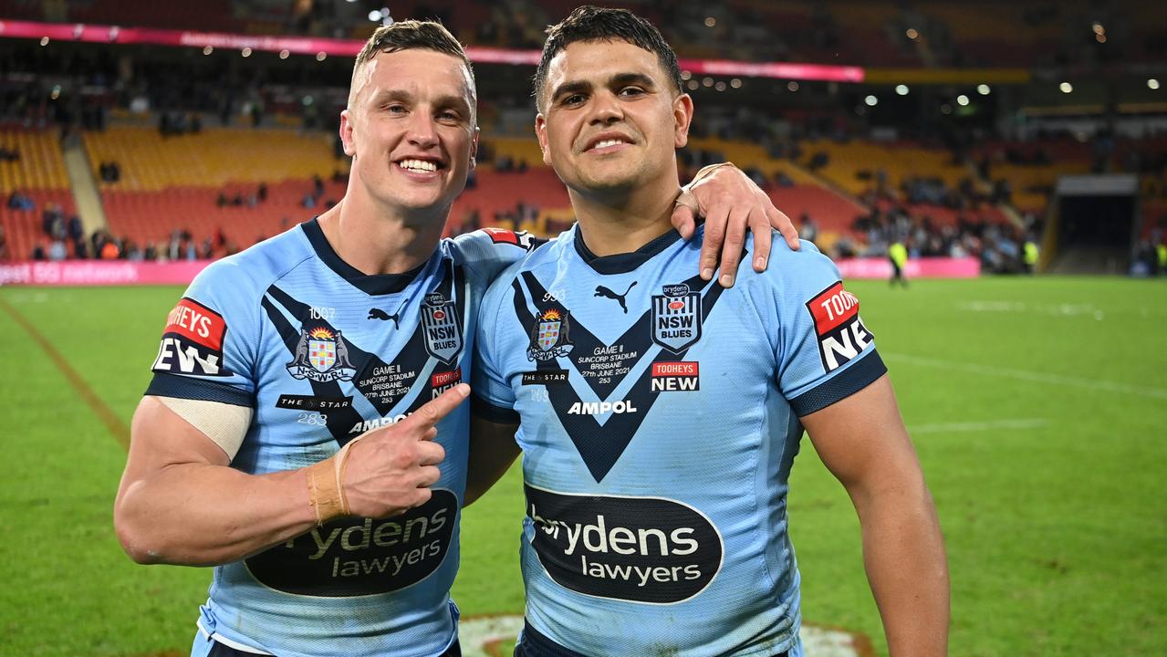 Jack Wighton’s friendship with Latrell Mitchell is one of the reasons why the Rabbitohs are in the hunt to sign the Raiders five-eighth.