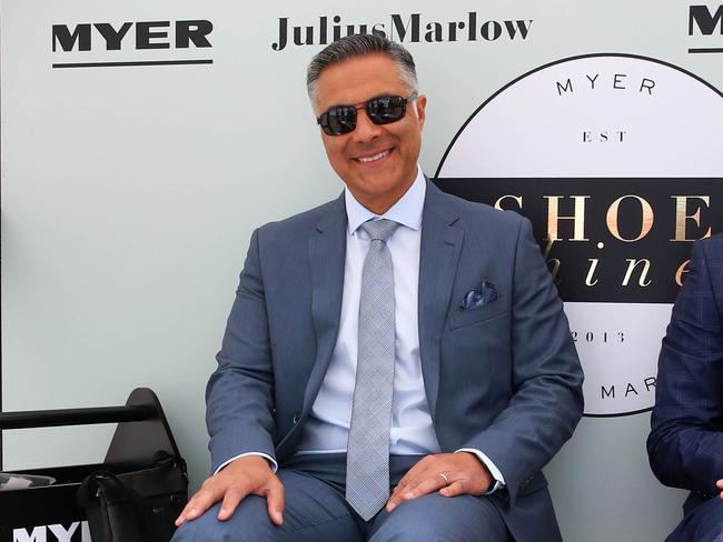 Ahmed Fahour, seen here at the 2015 Melbourne Cup, enjoys a little pampering in the Birdcage.