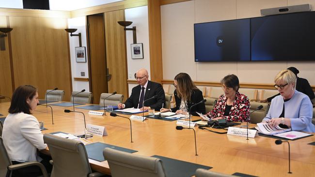 An inquiry into the rights of women and children was heard in Canberra on Wednesday. Picture: NCA NewsWire / Martin Ollman