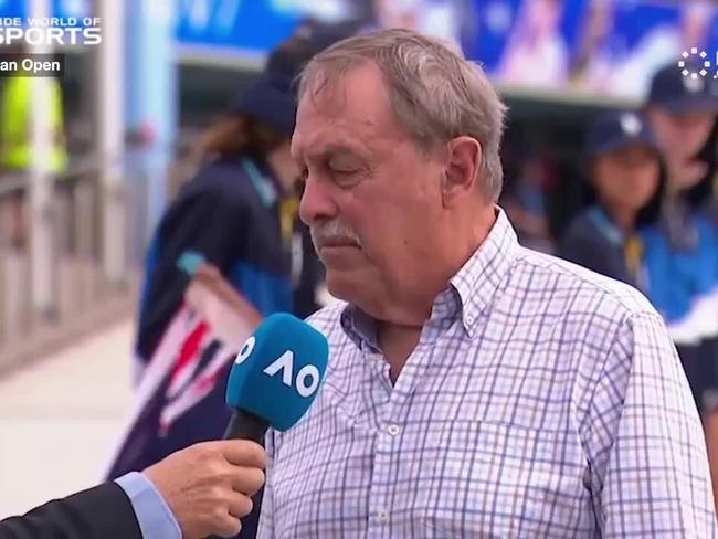 Ballgirl passes on on camera at Australian Open