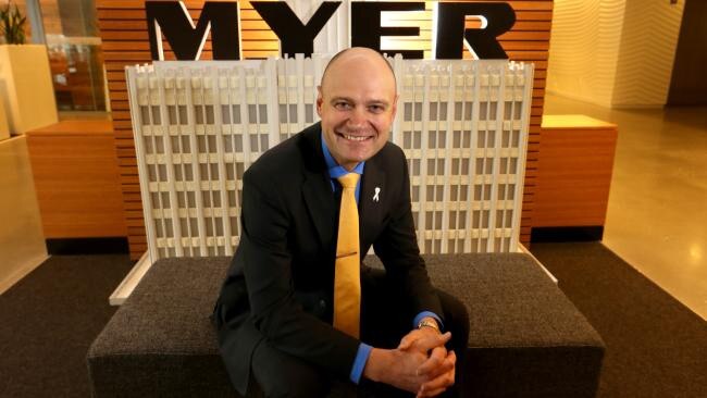 Richard Umbers at Myer’s headquarters in Melbourne yesterday. Picture: David Geraghty.