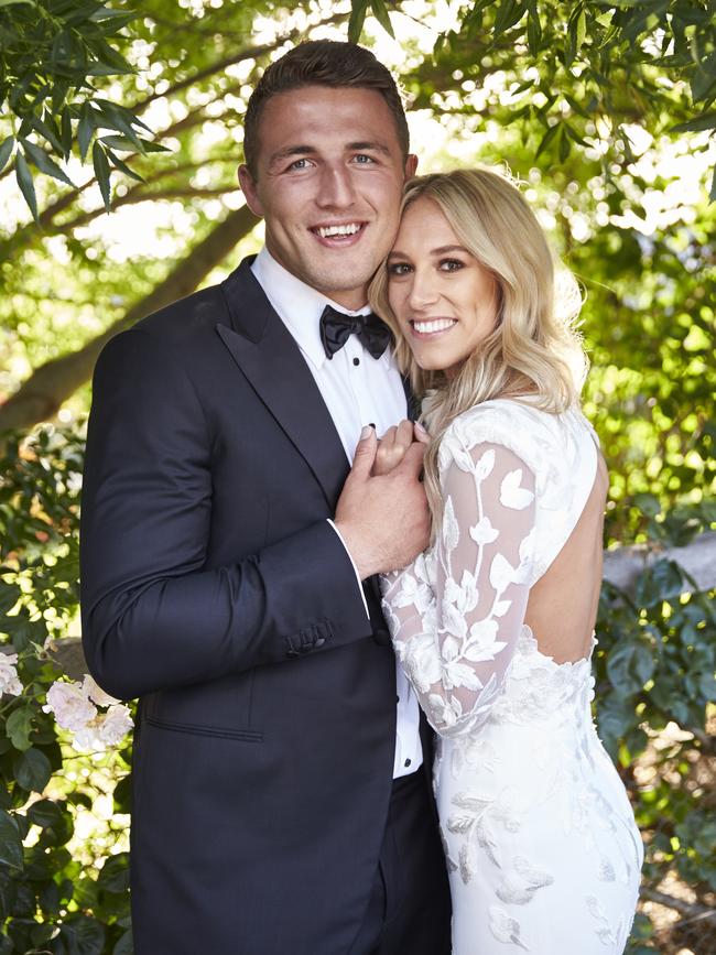 After a whirlwind romance, Phoebe Hooke married Sam Burgess in an understated affair. Picture: Lauren Trompp Photographic