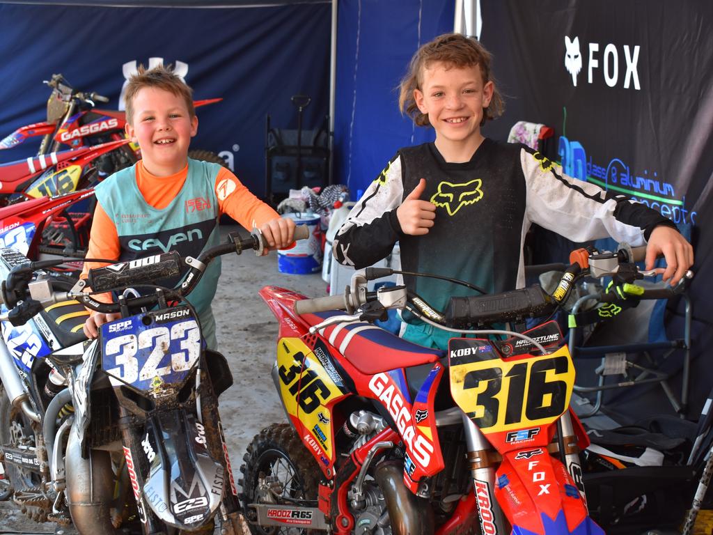 Victorian riders Mason Ezergailis and Koby Binnion at the KTM Australian Junior Motocross Championships at Rockhamptonâ€™s Six Mile Raceway, September 28 to October 1, 2022.