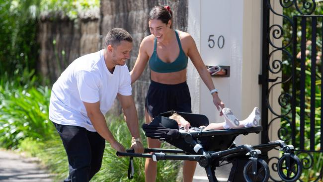 Kayla and new boyfriend Jae Woodroffe looked very happy together as they were spotted walking out in her neighbourhood of Malvern this week. Picture: MEGA