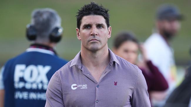 Manly coach Trent Barrett’s future is up in the air. Picture: Phil Hillyard