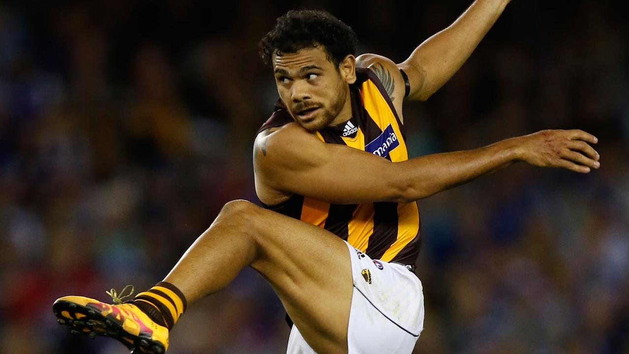 Cyril Rioli of the Hawks. Photo by Michael Willson/AFL Media/Getty Images