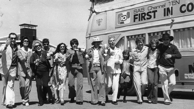 Some of the stars that appeared on the 1976 Christmas Appeal — Anne Luciano, Pat McDonald, Gary Meadows, Chantal Contouri, Joe Hasham, Bunny Brooke, Joe Martin, Sally-Anne Boyden, Johnny Pace, Debbie Byrne and Barrie Barkla.