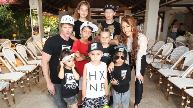 Gold Coast fashion label Huxnboss during a modelling bootcamp for children and teens. CEO of Huxnboss Ms Jasmine Jeremy (far right) and modelling coach Stevie Mac (far left). Pic Mike Batterham