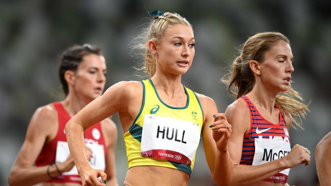 Jessica Hull in action during the women's 1500m semi final. Picture: Getty Images