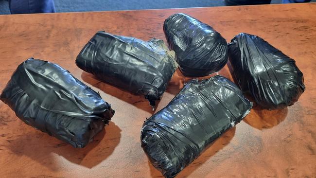 Contraband tossed over a fence at MRRC. Picture: CSNSW