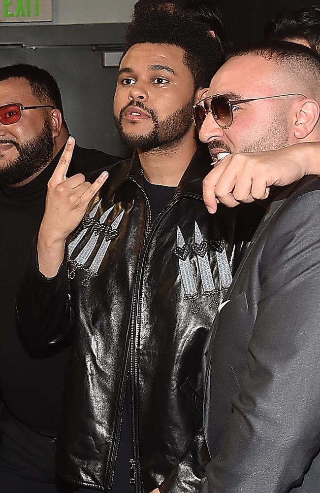 The Weeknd, pictured at the Grammys yesterday, was seen at an after-party with new girlfriend, Selena Gomez. Picture: Getty Images