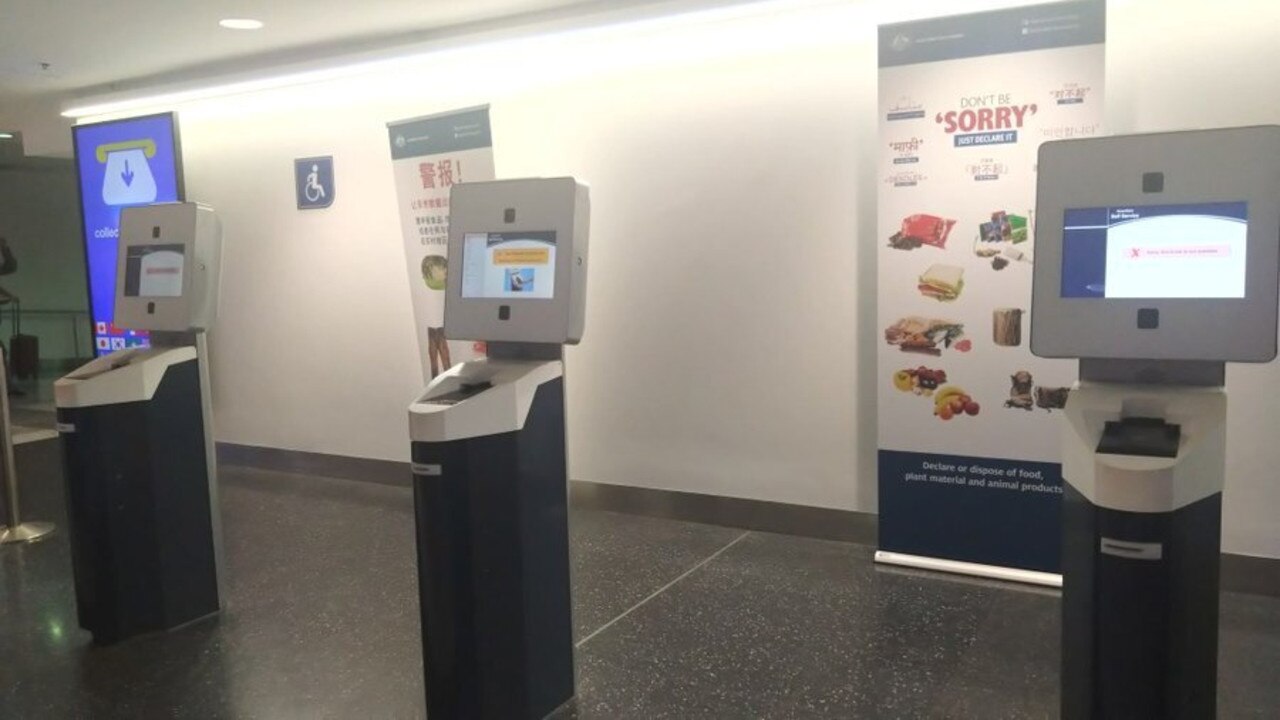 Travellers arriving into Australia can get a ticket from an “e-gate” but still need to fill out an incoming passenger card. Picture: X (formerly Twitter)