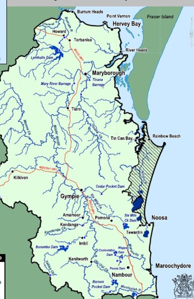 The allocations across the basin, which stretches from near Maroochydore to north of Hervey Bay and west past Kilkivan and Kenilworth, were changed in 2024 following the creation of a new water basin plan for the Mary River.