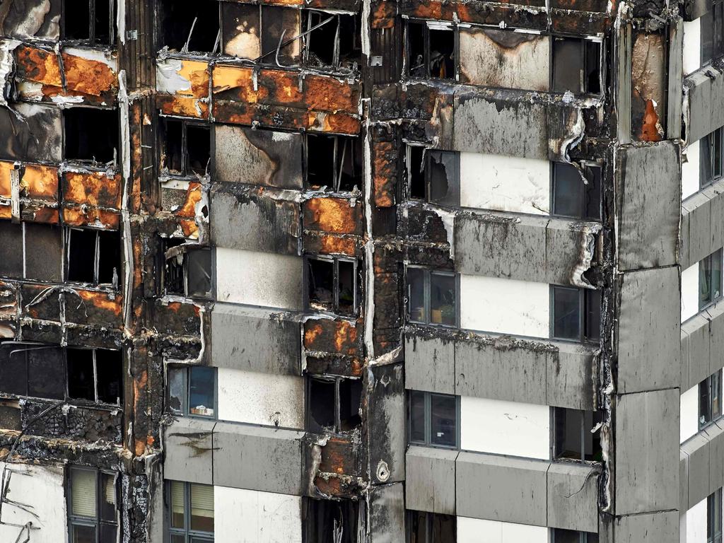 Cladding issues at Grenfell Tower in London prompted Australia’s Building Confidence report. Picture: Niklas Halle'n/AFP