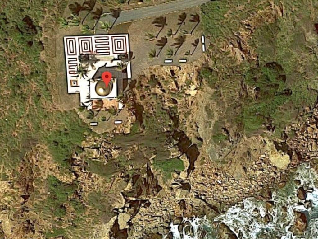 Epstein bought the private island two decades ago and transformed it with construction. Picture: Apple Maps