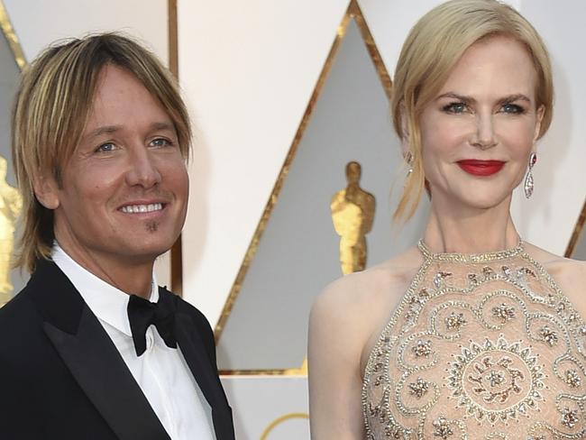 Keith Urban, left, and Nicole Kidman arrive at the Oscars on Sunday, Feb. 26, 2017, at the Dolby Theatre in Los Angeles. (Photo by Jordan Strauss/Invision/AP)