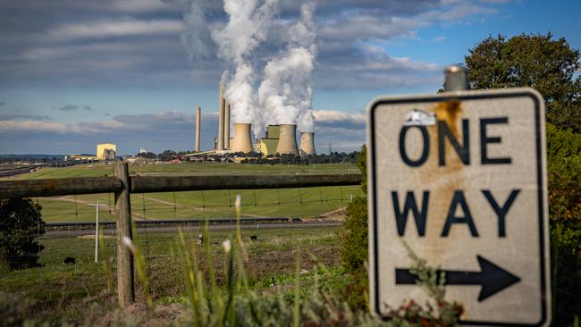 The Coalition will pledge to build seven nuclear power plants across Australia. Multiple Coalition MPs said the proposed former coal-fired power station sites for the reactors included Loy Yang in Victoria. Picture: Jake Nowakowski