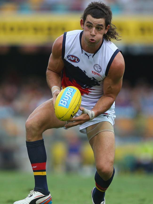 Taylor Walker in the era of the mighty mullet. Picture: Chris Hyde/Getty Images