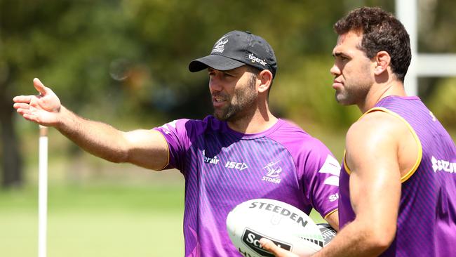 Cameron Smith could make a surprise return from a shoulder injury, but Storm will definitely be without Dale Finucane. Picture: Getty Images.